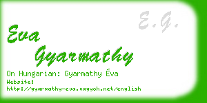 eva gyarmathy business card